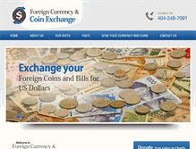 Tablet Screenshot of foreigncurrencyandcoin.com